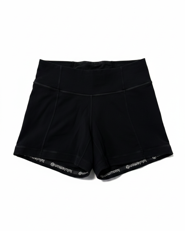 Lululemon Black High-Performance Tight Fit Athletic Shorts