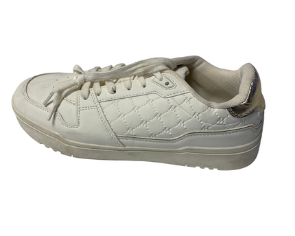 Max White Monogram Quilted Low Top Sneakers