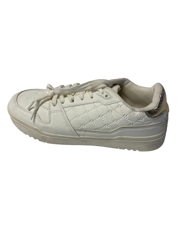Max White Monogram Quilted Low Top Sneakers