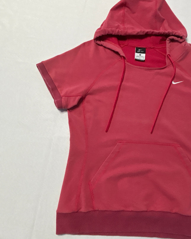 Nike Pink Dri-FIT Short Sleeve Hoodie