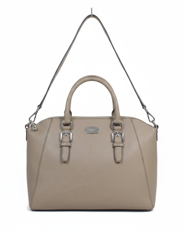Michael Kors Beige Saffiano Leather Satchel Bag