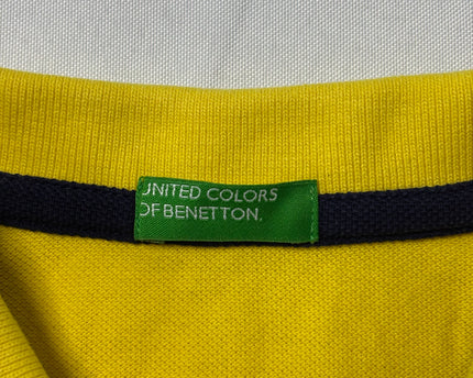 United Colors of Benetton Yellow Embroidered Logo Polo Shirt