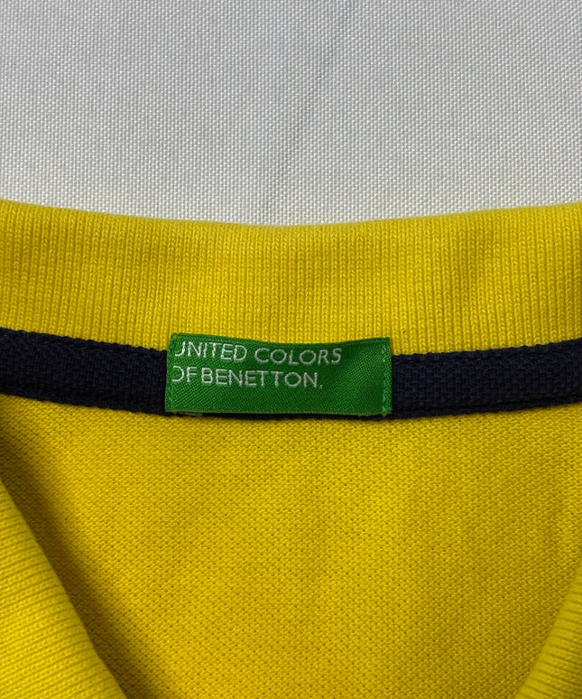 United Colors of Benetton Yellow Embroidered Logo Polo Shirt