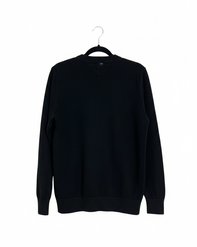 Tommy Hilfiger Black Premium Cotton Crewneck Sweater