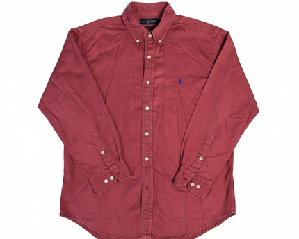 Ralph Lauren Red Blake Cotton Long-Sleeved Button-Down Shirt