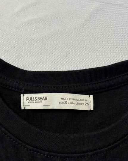 Pull&Bear Black Short Sleeve T-Shirt