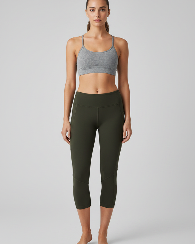 Lululemon Olive Green All The Right Places Crop Leggings