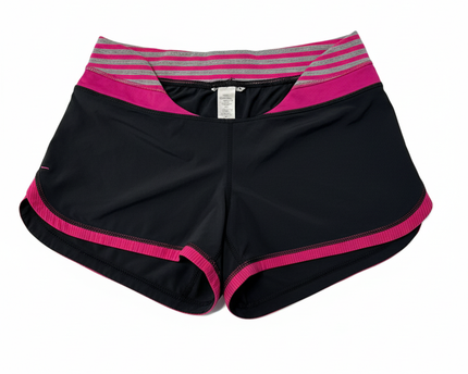 Lululemon Black Striped Performance Running Shorts