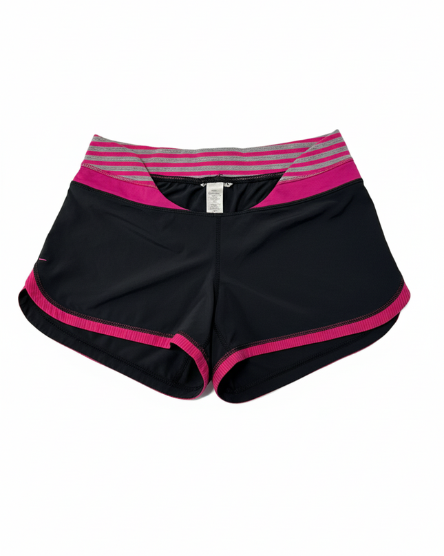 Lululemon Black Striped Performance Running Shorts