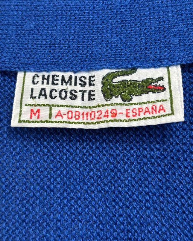 Vintage Lacoste Blue Button-Front Knit Cardigan