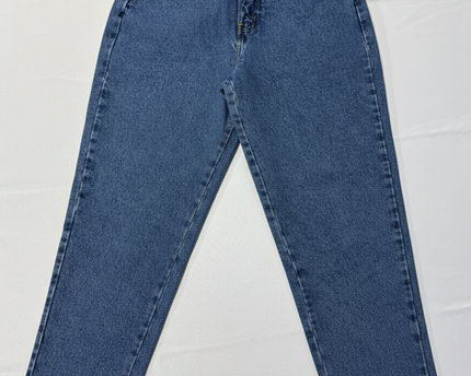 Nevada Blue High-Waisted Tapered Mom Jeans