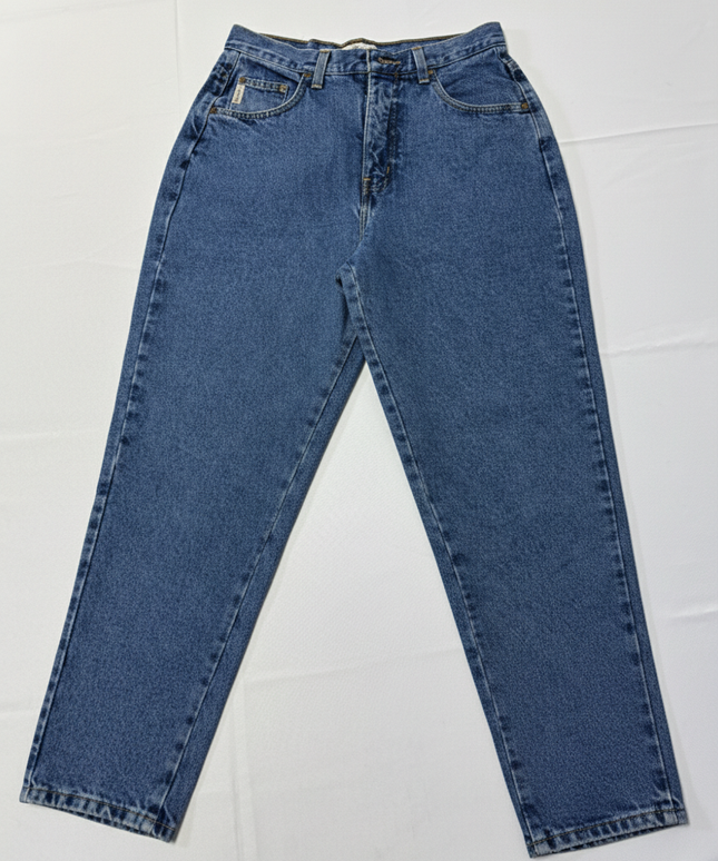 Nevada Blue High-Waisted Tapered Mom Jeans