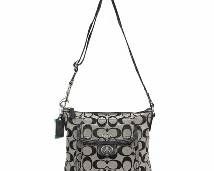 Coach Black Signature Jacquard Crossbody Bag
