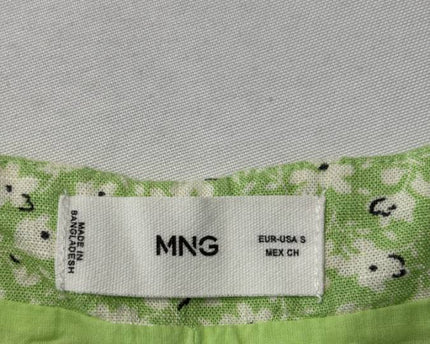 MNG Green Floral Mini Skirt