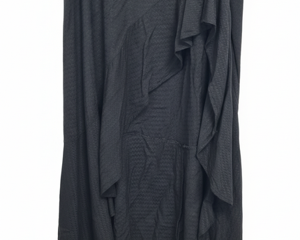 Billabong Black Textured Ruffle Hem Maxi Dress