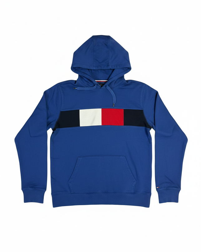 Tommy Hilfiger Blue Flag Colorblock Hoodie