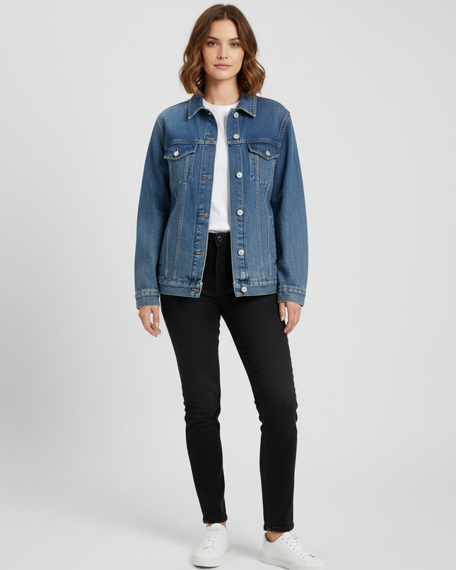 Topshop Moto Blue Denim Jacket
