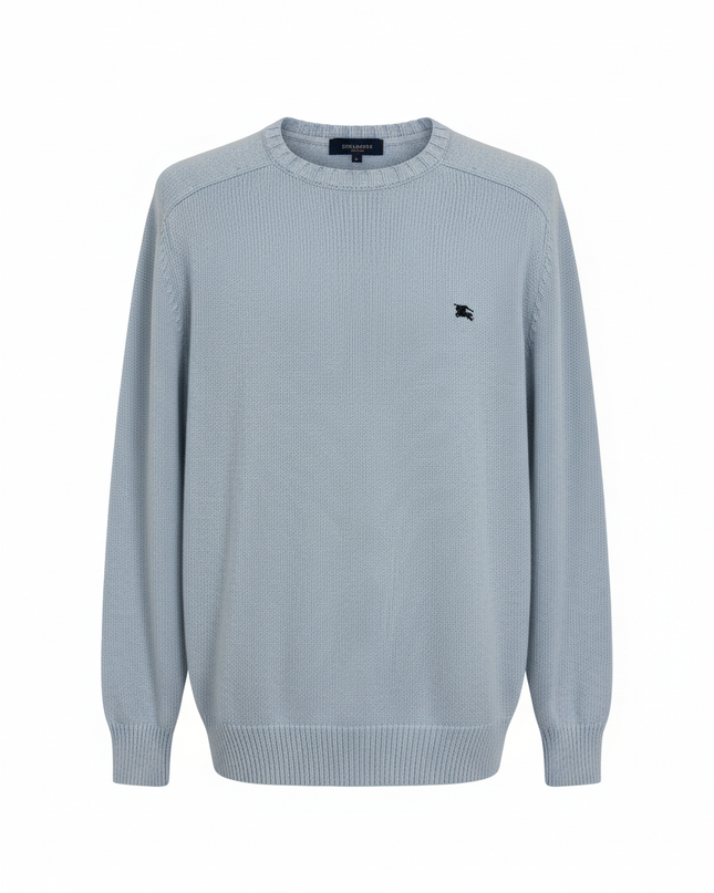 Burberry London Light Blue Crewneck Knit Sweater