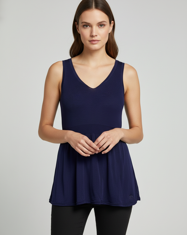 Burberry London Purple Sleeveless Knit Tunic Top