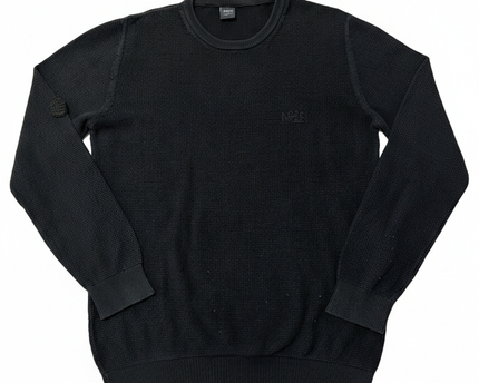 BOSS Black Waffle Knit Crewneck Sweater