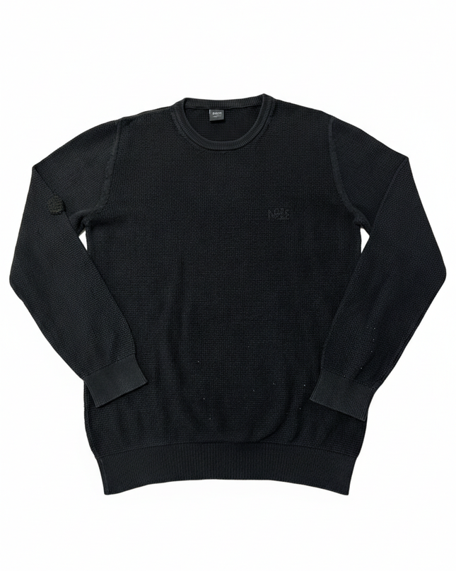 BOSS Black Waffle Knit Crewneck Sweater