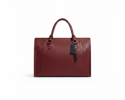 Coach Red Pebbled Leather Satchel Handbag