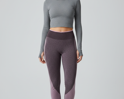 PINK Victoria's Secret Purple Seamless High-Rise Leggings