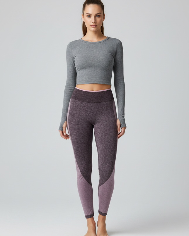 PINK Victoria's Secret Purple Seamless High-Rise Leggings