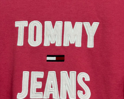 Tommy Jeans Pink Embroidered Logo Longline Sweatshirt