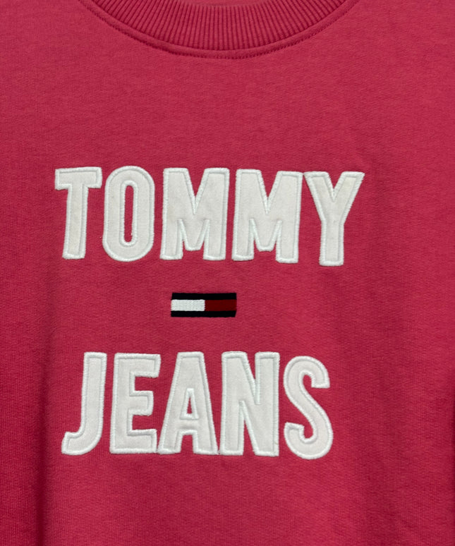 Tommy Jeans Pink Embroidered Logo Longline Sweatshirt