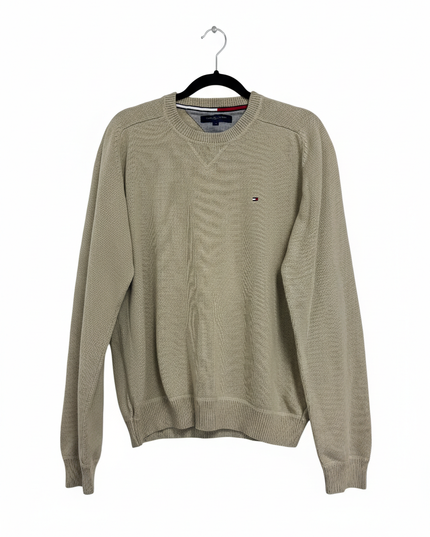Tommy Hilfiger Sport Beige Crewneck Knit Sweater