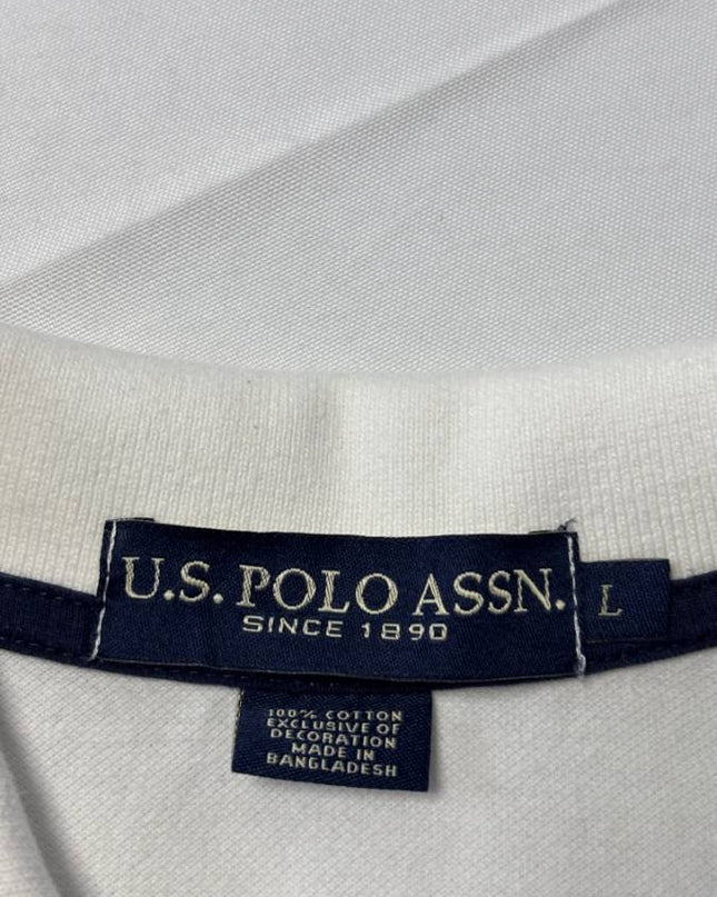 U.S. Polo Assn. White Colorblock NYC Polo Shirt