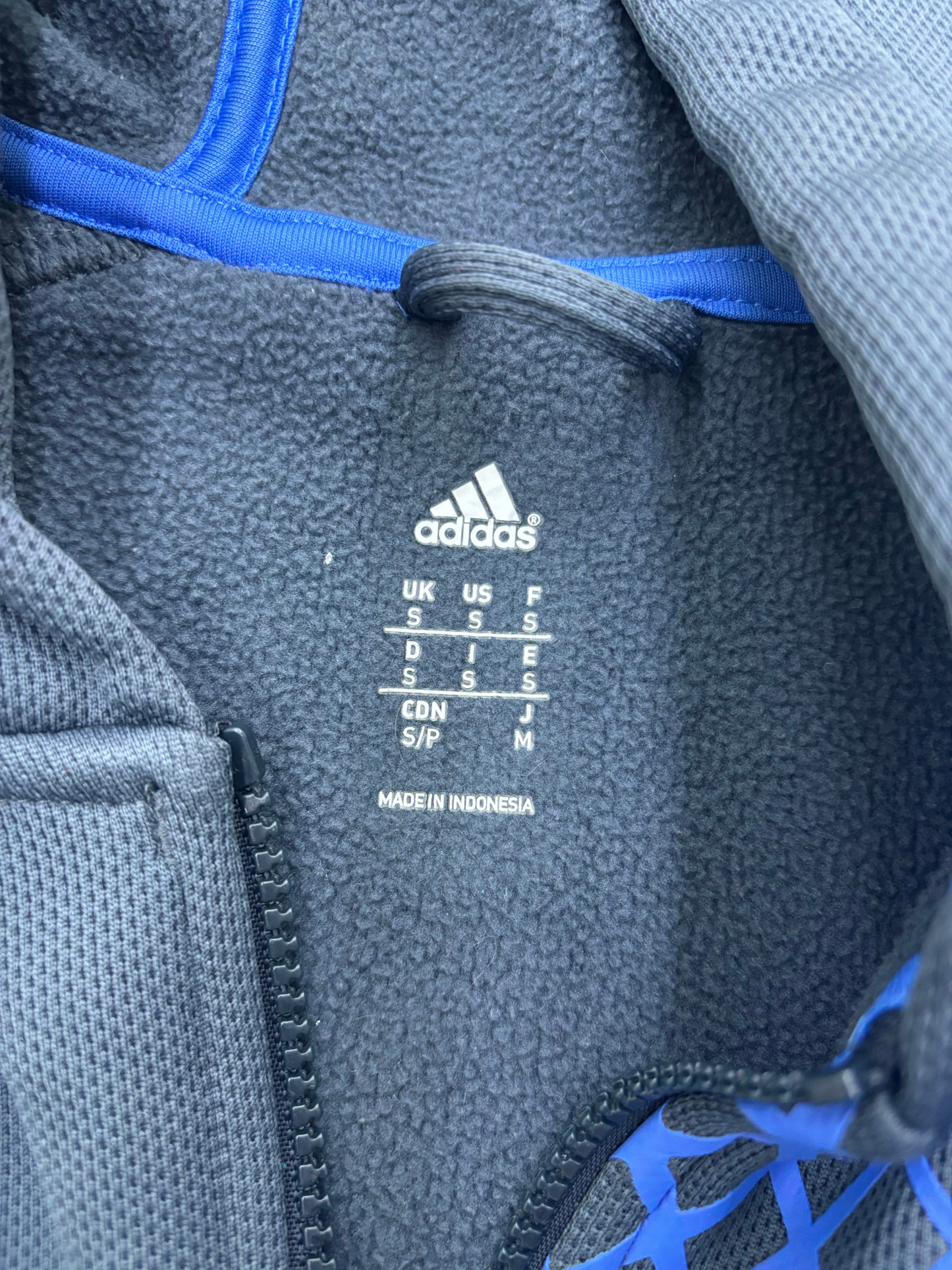 Adidas Grey Digital Hoodie Jacket - S