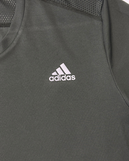 Adidas Olive Green Climacool Reflective Running T-Shirt