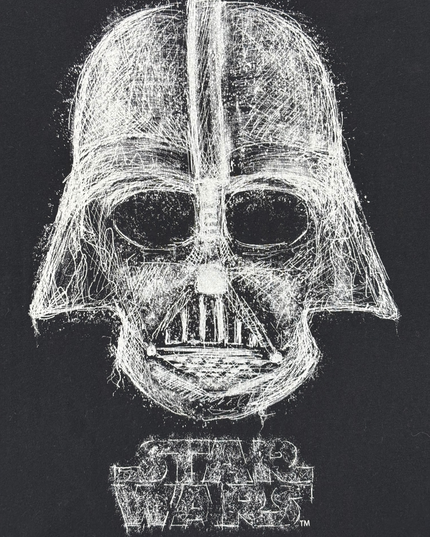Star Wars Darth Vader Sketch Graphic T-Shirt - M