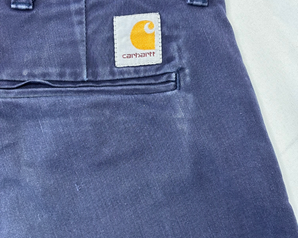 Carhartt Navy Blue Slim Fit Workwear Chino Pants - S | Waist: 30"