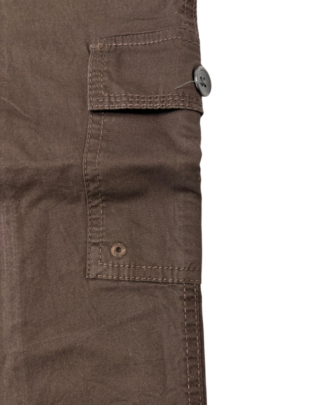 Sonoma Life + Style Straight Fit Brown Cotton Cargo Pants - M | Waist: 30"
