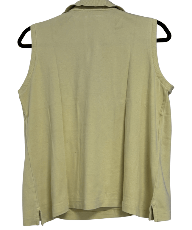 Ralph Lauren Sport Pale Yellow Sleeveless Cotton Polo Shirt