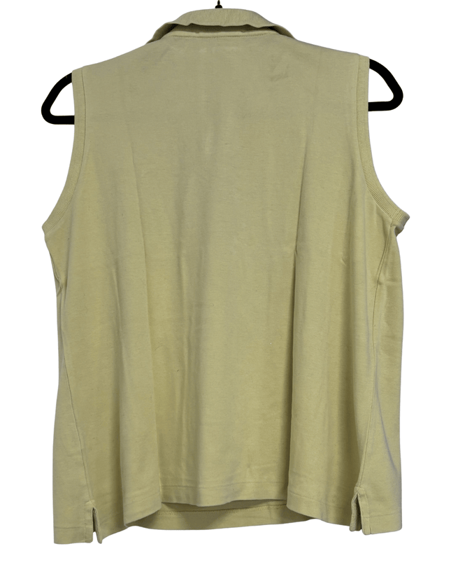 Ralph Lauren Sport Pale Yellow Sleeveless Cotton Polo Shirt