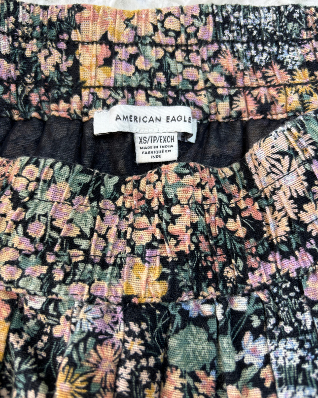 American Eagle Pastel Floral Skater Skirt - XXL