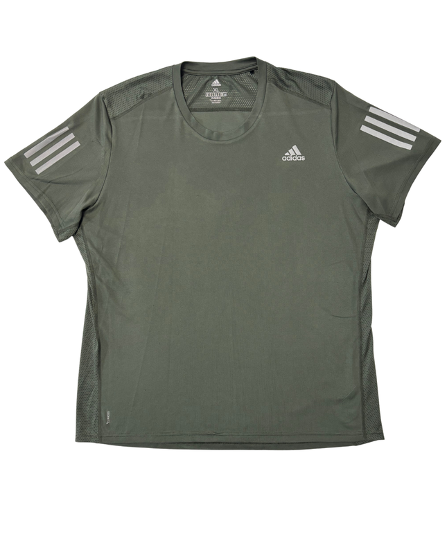 Adidas Olive Green Climacool Reflective Running T-Shirt