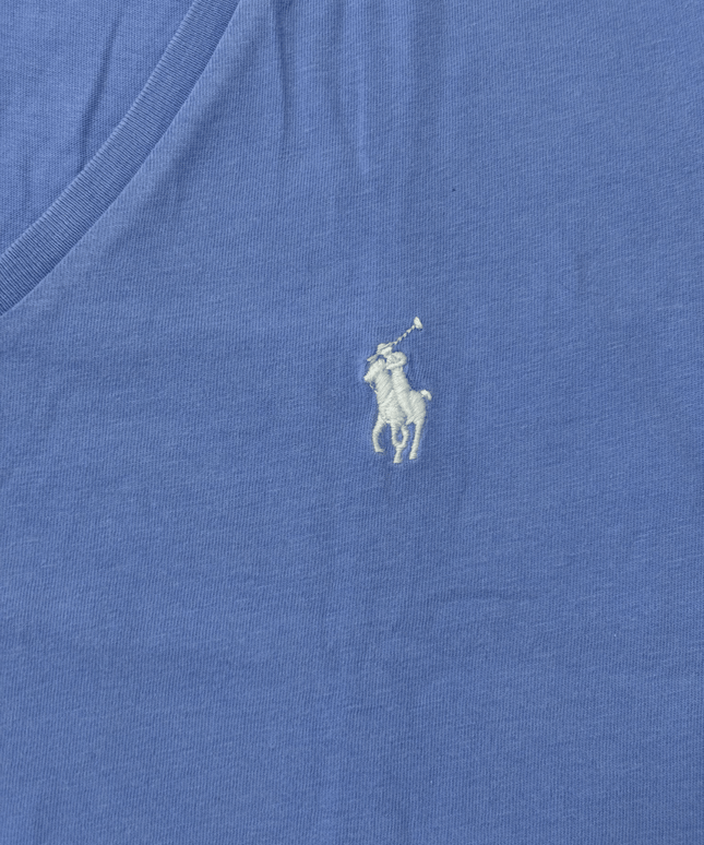 Ralph Lauren Light Blue V-Neck Cotton T-Shirt