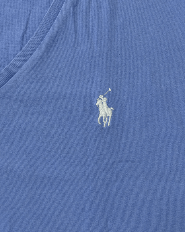 Ralph Lauren Light Blue V-Neck Cotton T-Shirt