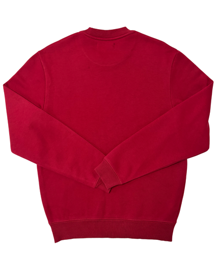 Fred Perry Red Laurel Wreath Logo Crewneck Sweatshirt