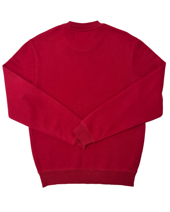 Fred Perry Red Laurel Wreath Logo Crewneck Sweatshirt
