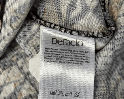 DeFacto DF Slim Fit Tribal Print Viscose Shirt