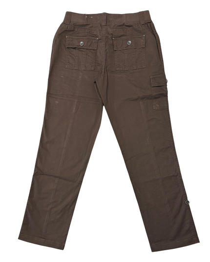 Sonoma Life + Style Straight Fit Brown Cotton Cargo Pants - M | Waist: 30"