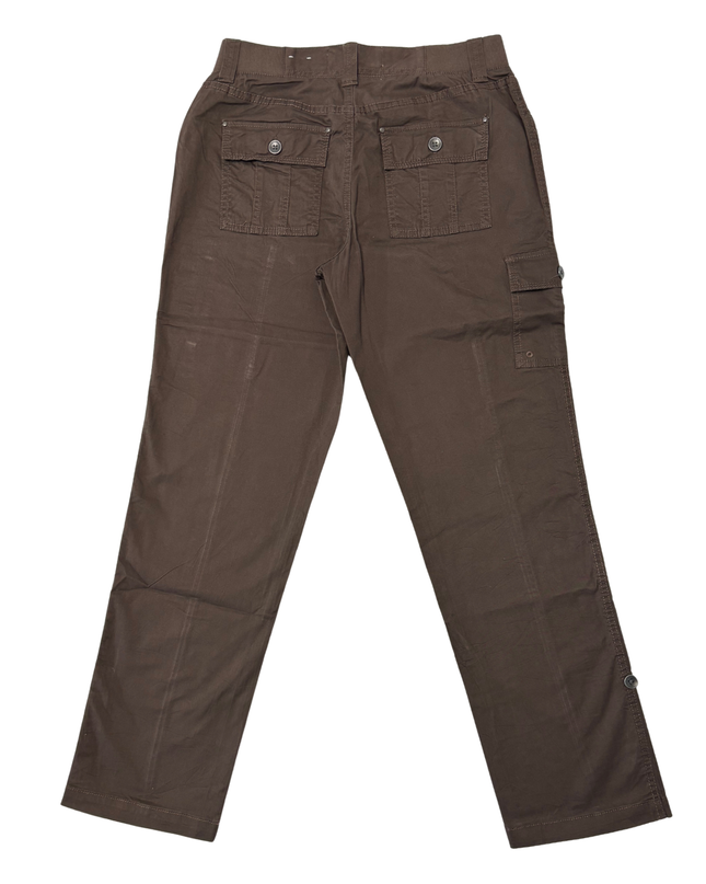 Sonoma Life + Style Straight Fit Brown Cotton Cargo Pants - M | Waist: 30"