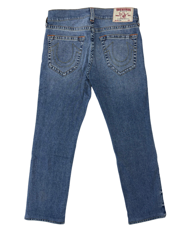 True Religion Slim Fit Blue Denim Jeans - L | Waist: 34"