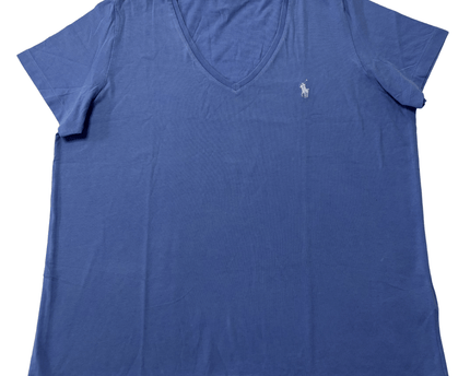 Ralph Lauren Light Blue V-Neck Cotton T-Shirt